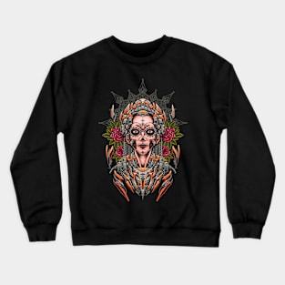 Great Dia De Los Muertos Illustration Crewneck Sweatshirt